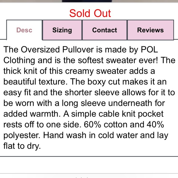 POL | Oversized Beige Chunky Knit Sweater Size L - Picture 16 of 16